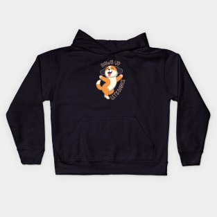 Happy dancing beagle dog Kids Hoodie